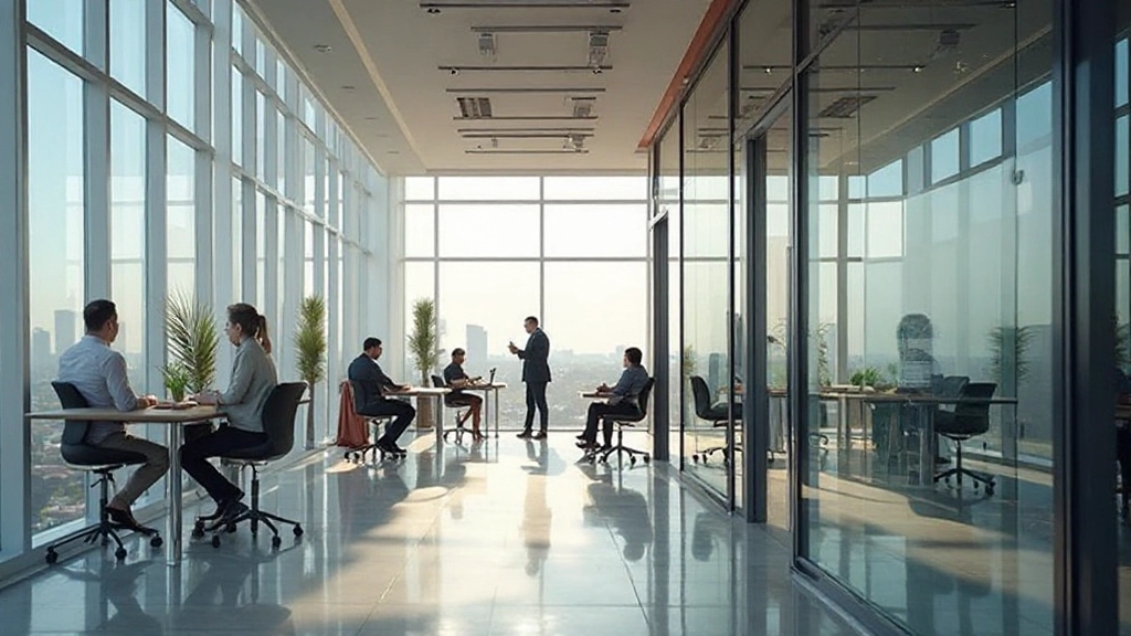 Современный офис финансового консультирования с профессиональным интерьером